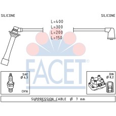Juego de cables de encendido -FACET-49745