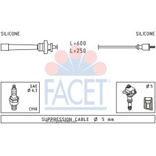 Juego de cables de encendido -FACET-49767