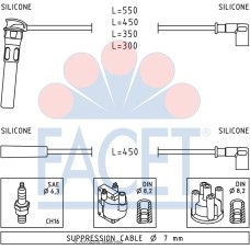 Juego de cables de encendido -FACET-49888