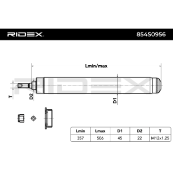 Amortiguador - RIDEX 854S0956