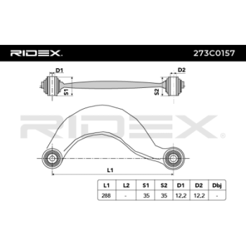 Barra oscilante, suspensión de ruedas - RIDEX 273C0157
