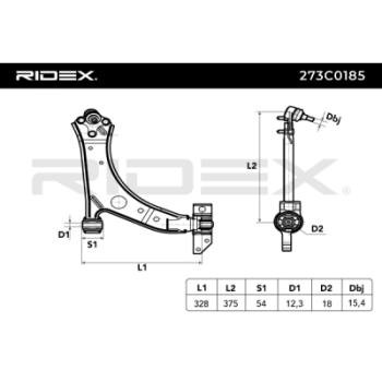 Barra oscilante, suspensión de ruedas - RIDEX 273C0185