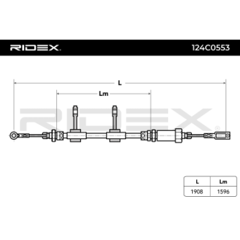 Cable de accionamiento, freno de estacionamiento - RIDEX 124C0553