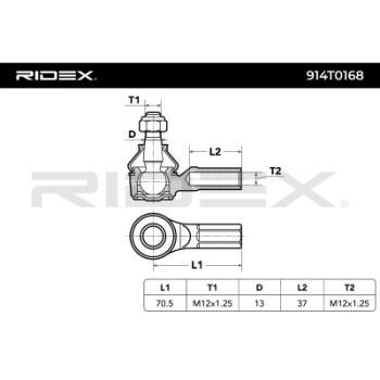 Rótula barra de acoplamiento - RIDEX 914T0168