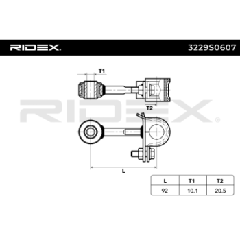 Travesaños/barras, estabilizador - RIDEX 3229S0607