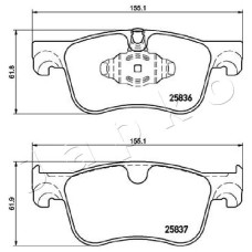 Juego de pastillas de freno - JAPKO-500612
