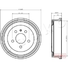 Tambor de freno - JAPKO-560413C