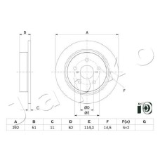 Disco de freno - JAPKO-61272C