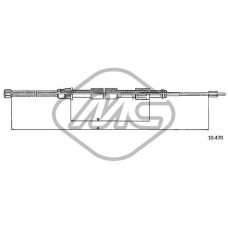 Cable de accionamiento, freno de estacionamiento - METALCAUCHO-80313