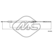 Cable de accionamiento, freno de estacionamiento - METALCAUCHO-80661