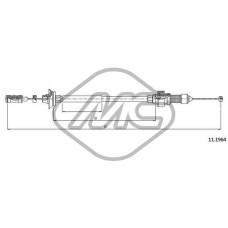Cable del acelerador - METALCAUCHO-80900