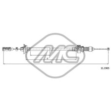 Cable del acelerador - METALCAUCHO-80901