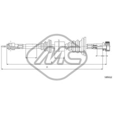Árbol flexible del velocímetro - METALCAUCHO-80919