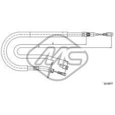 Cable de accionamiento, freno de estacionamiento - METALCAUCHO-80965