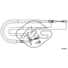 Cable de accionamiento, freno de estacionamiento - METALCAUCHO-80966