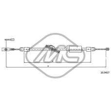 Cable de accionamiento, freno de estacionamiento - METALCAUCHO-80976