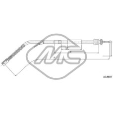 Cable de accionamiento, freno de estacionamiento - METALCAUCHO-81005