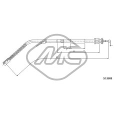 Cable de accionamiento, freno de estacionamiento - METALCAUCHO-81006