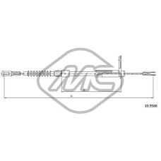 Cable de accionamiento, freno de estacionamiento - METALCAUCHO-81011