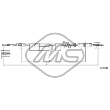 Cable de accionamiento, freno de estacionamiento - METALCAUCHO-81034