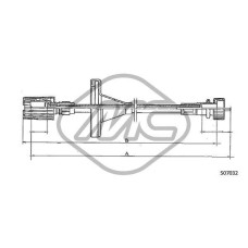Árbol flexible del velocímetro - METALCAUCHO-81177