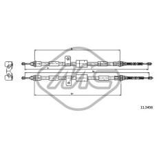 Cable de accionamiento, freno de estacionamiento - METALCAUCHO-81823