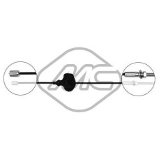 Cable de accionamiento, freno de estacionamiento - METALCAUCHO-81824