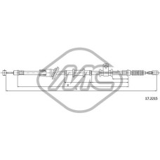 Cable de accionamiento, freno de estacionamiento - METALCAUCHO-82275