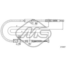 Cable de accionamiento, freno de estacionamiento - METALCAUCHO-82323