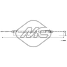 Cable de accionamiento, freno de estacionamiento - METALCAUCHO-82368