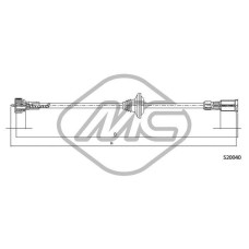 Árbol flexible del velocímetro - METALCAUCHO-82447 Árbol flexible del velocímetro - METALCAUCHO-82447