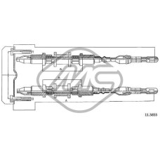 Cable de accionamiento, freno de estacionamiento - METALCAUCHO-82499