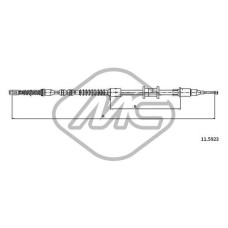 Cable de accionamiento, freno de estacionamiento - METALCAUCHO-82517