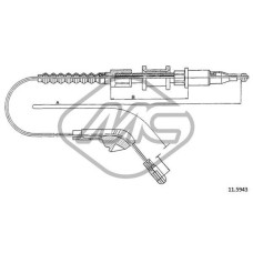 Cable de accionamiento, freno de estacionamiento - METALCAUCHO-82518