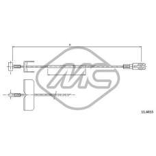 Cable de accionamiento, freno de estacionamiento - METALCAUCHO-82556