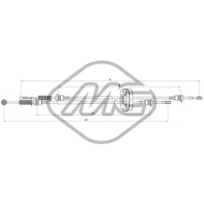 Cable de accionamiento, caja de cambios manual - METALCAUCHO-82954