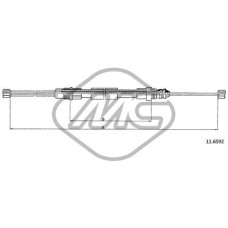 Cable de accionamiento, freno de estacionamiento - METALCAUCHO-83040
