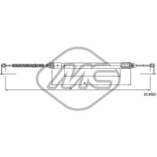 Cable de accionamiento, freno de estacionamiento - METALCAUCHO-83071