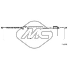 Cable de accionamiento, freno de estacionamiento - METALCAUCHO-83081