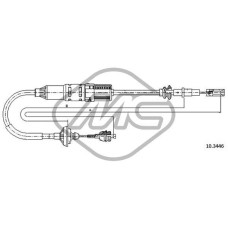 Cable de accionamiento, accionamiento del embrague - METALCAUCHO-83229