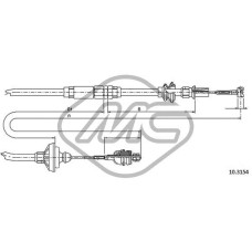 Cable de accionamiento, accionamiento del embrague - METALCAUCHO-83231