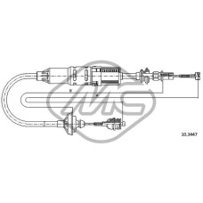 Cable de accionamiento, accionamiento del embrague - METALCAUCHO-83232