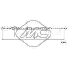 Cable de accionamiento, freno de estacionamiento - METALCAUCHO-83251