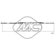 Cable de accionamiento, freno de estacionamiento - METALCAUCHO-83283