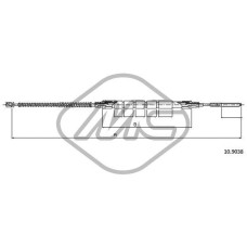 Cable de accionamiento, freno de estacionamiento - METALCAUCHO-83290