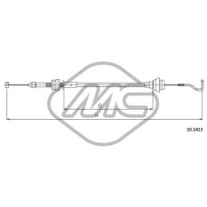 Cable del acelerador - METALCAUCHO-83297