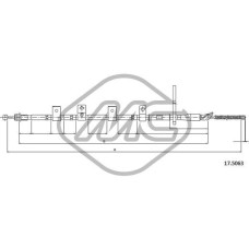 Cable de accionamiento, freno de estacionamiento - METALCAUCHO-83357
