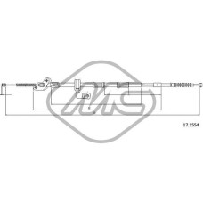 Cable de accionamiento, freno de estacionamiento - METALCAUCHO-83516