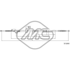 Cable de accionamiento, freno de estacionamiento - METALCAUCHO-83517