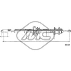 Cable de accionamiento, accionamiento del embrague - METALCAUCHO-83619